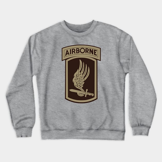 173rd Airborne Patch (desert subdued) Crewneck Sweatshirt by Firemission45